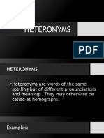 HETERONYMS