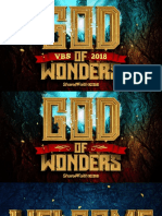 God of Wonders Day 5