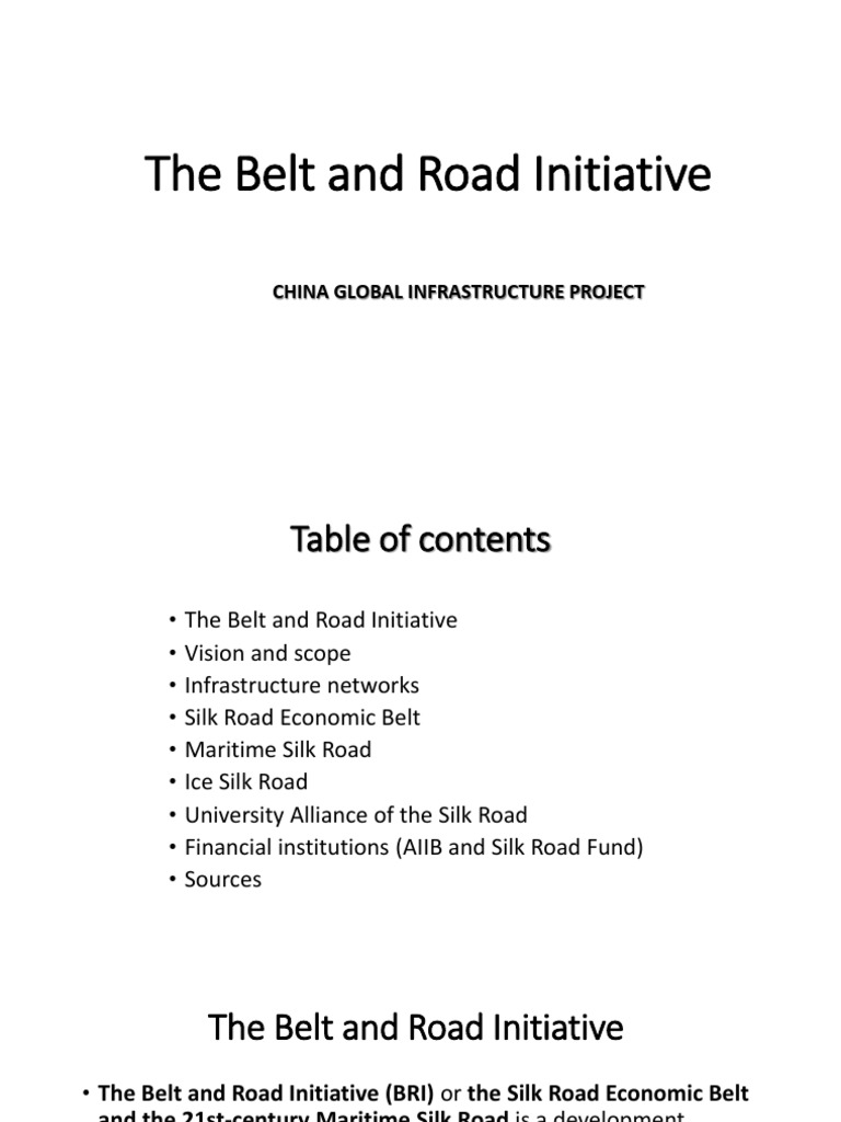 Overview of the Belt and Road Initiative | PDF | Asian Infrastructure ...