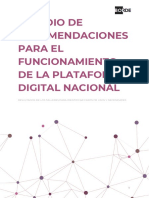 Estudio de Recomendaciones Para El Funcionamiento de La Plataforma Digital Nacional