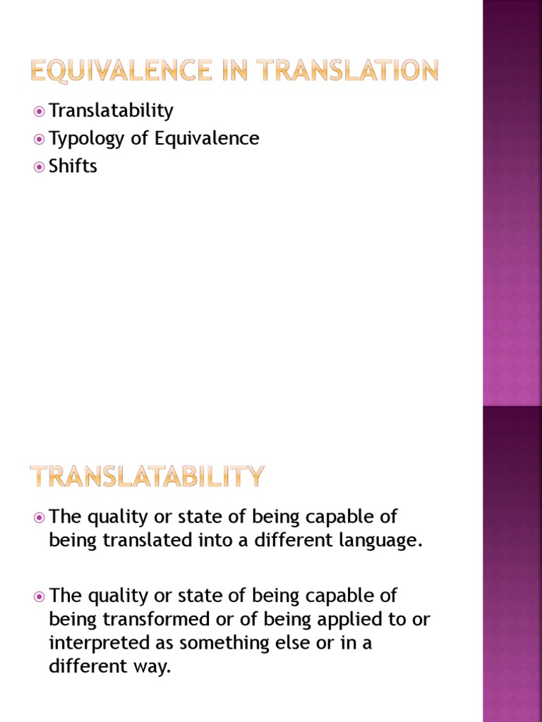 Translation Equivalence and Types | PDF | Translations | Idiom