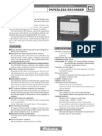 VM7000A - PAPERLESS RECORDER - Specification Sheet PDF
