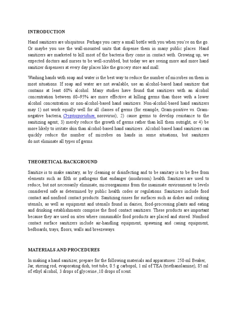 Experiment 6 PDF Disinfectant Hygiene