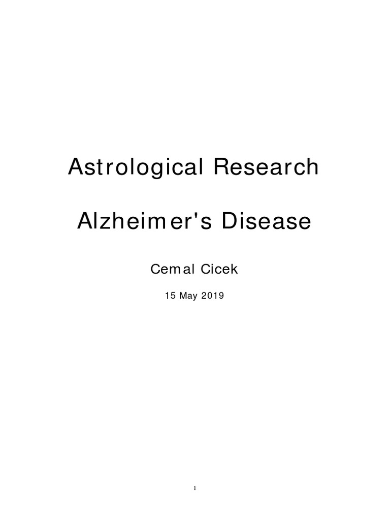 Alzheimer's Disease | PDF | Geriatric Psychiatry | Memory