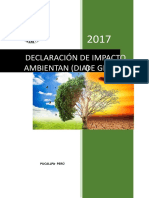 Declaración de Impacto Ambientan (Dia) de Grifo: Pucallpa - Perú