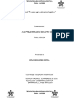 AA7 Evidencia 5 Manual Procesos y Procedimientos Logisticos Juan Pablo Fernandez de Castro Montero