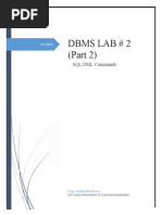 DBMS Lab 2 2nd Part DML Statements