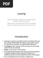 Leasing: Lease Financing Is Based On The Observation Made by Donald B. Grant