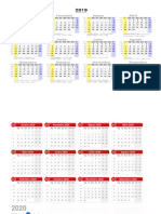 Calendários 19 20 21