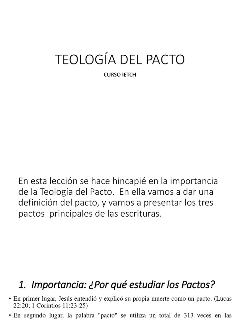 Pacto de Obras y Gracia | PDF | Libro del Génesis | Biblia