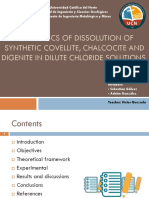 The Kinetics of Dissolution of Synthetic Covellite