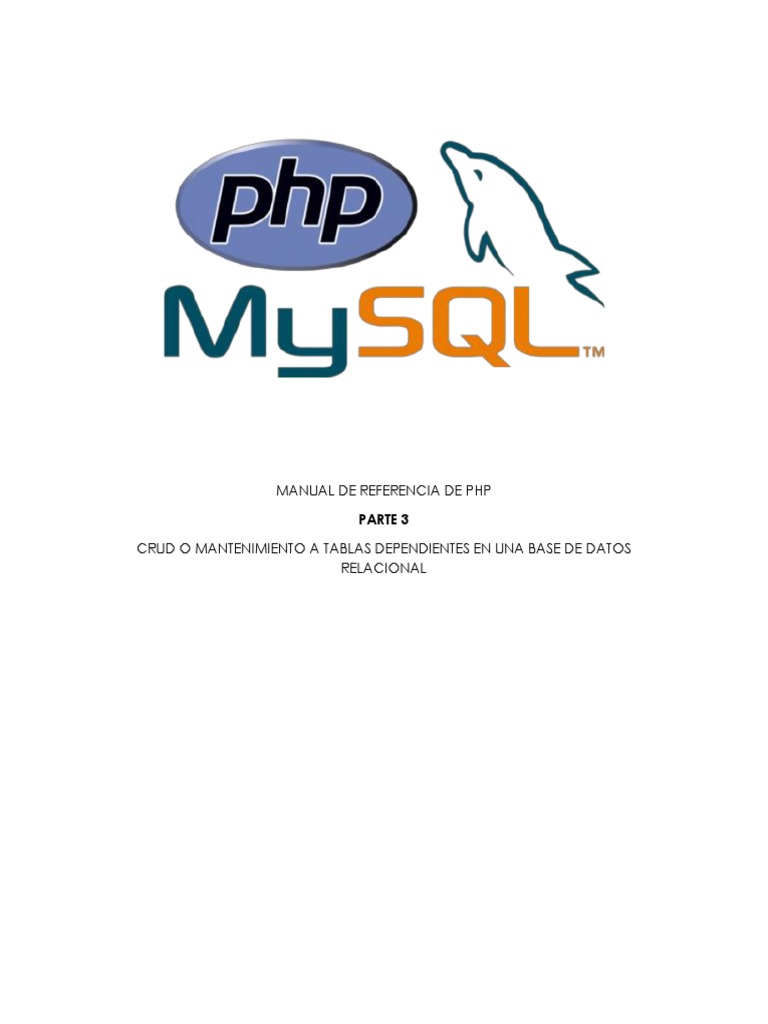Manual de Referencia de PHP - Parte 3 PDF | PDF | Tabla (base de datos ...
