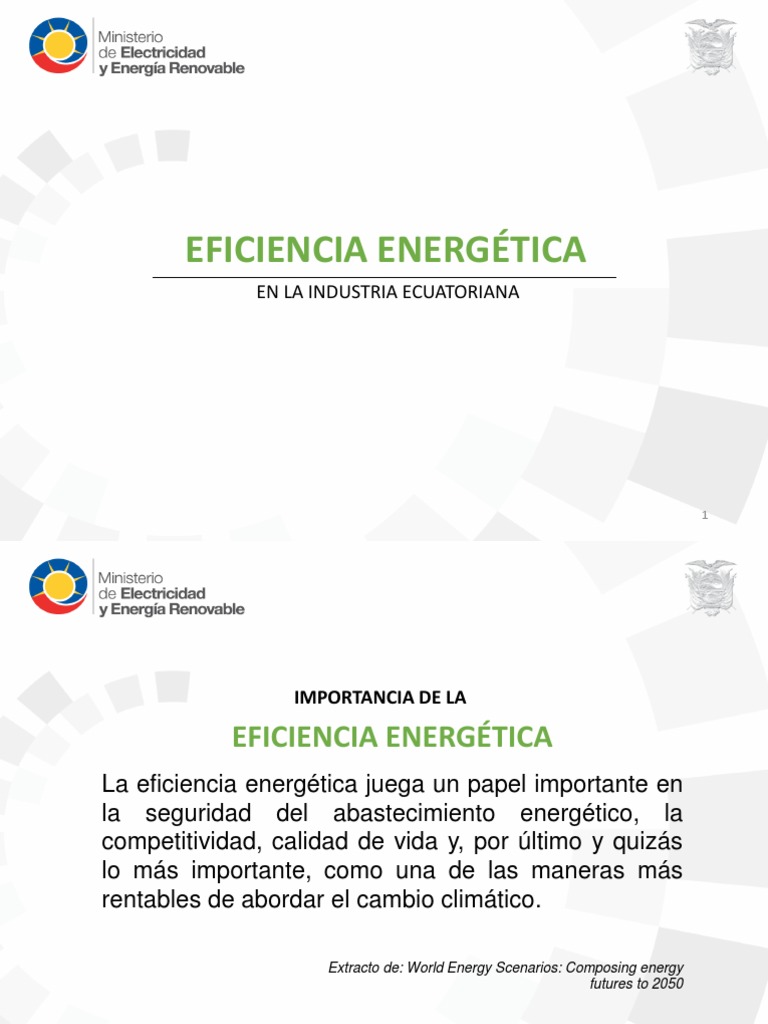 Eficiencia Energética en la Industria Ecuatoriana | PDF | Uso eficiente ...
