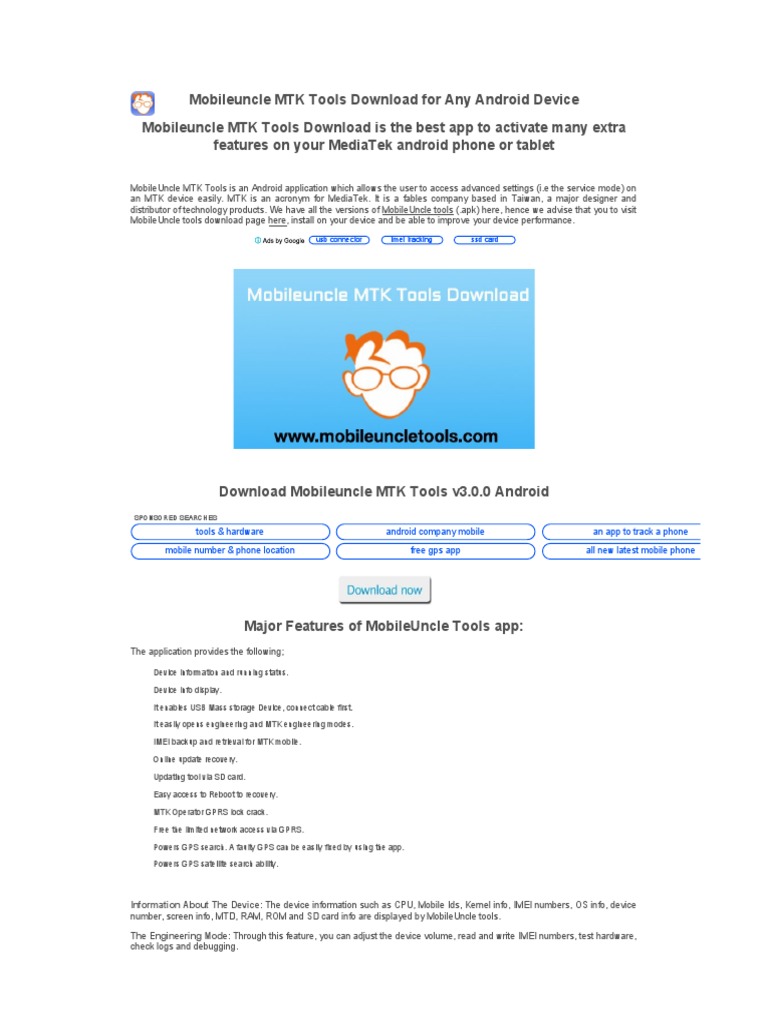 Mobileuncle Tools Info App PDF | PDF | Mobile App | Android.