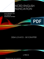 Advanced English Pronunciation and Demi Lovato's Skyscraper Lyrics