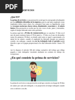 Prima de Servicios