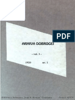 Arhiva Dobrogei Vol III No 1 1920 PDF