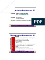 Mechatronics Engineering II: Topics