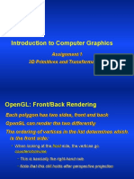 Introduction To Computer Graphics: Assignment 1 3D Primitives and Transformations