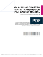 ID72b2d850f-1994 Audi 100 Quattro Automatic Transmission Pan Gasket Manual