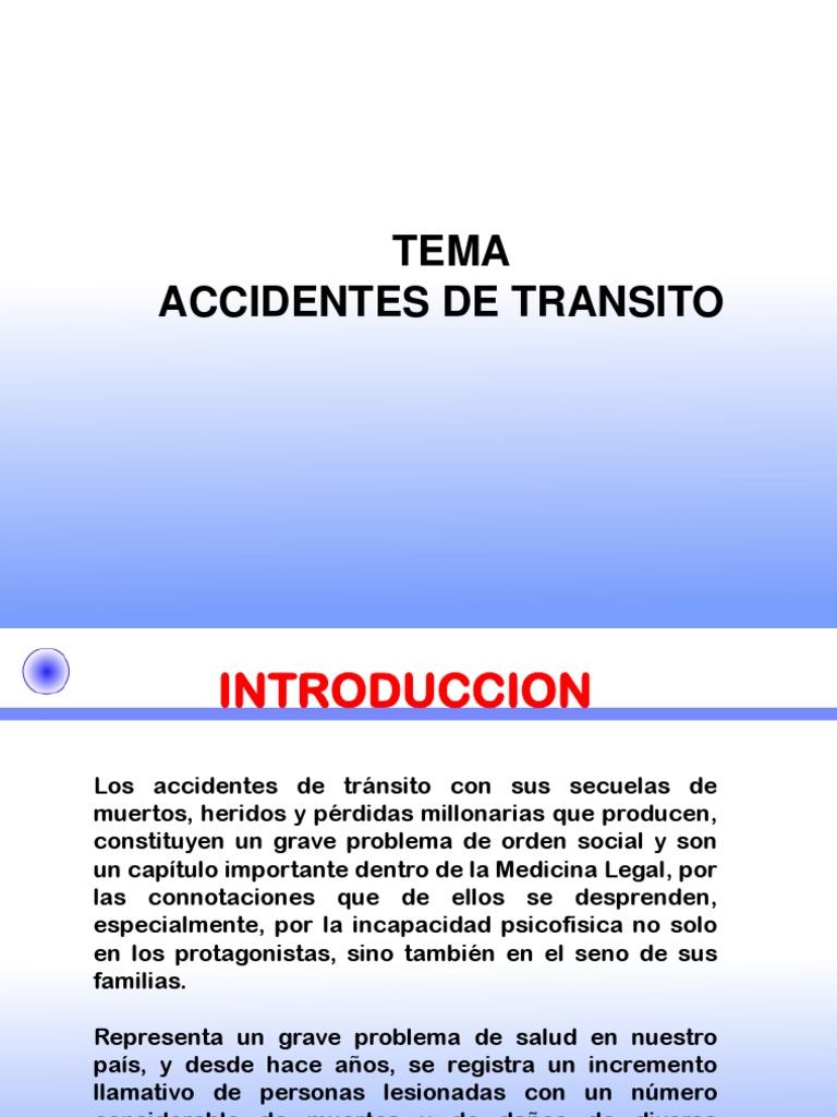 Accidentes de Transito - Gonzales | PDF | Accidente de tráfico ...