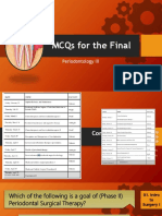 Periodontology III MCQ For The Final