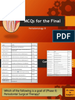 Periodontology III MCQ for the Final