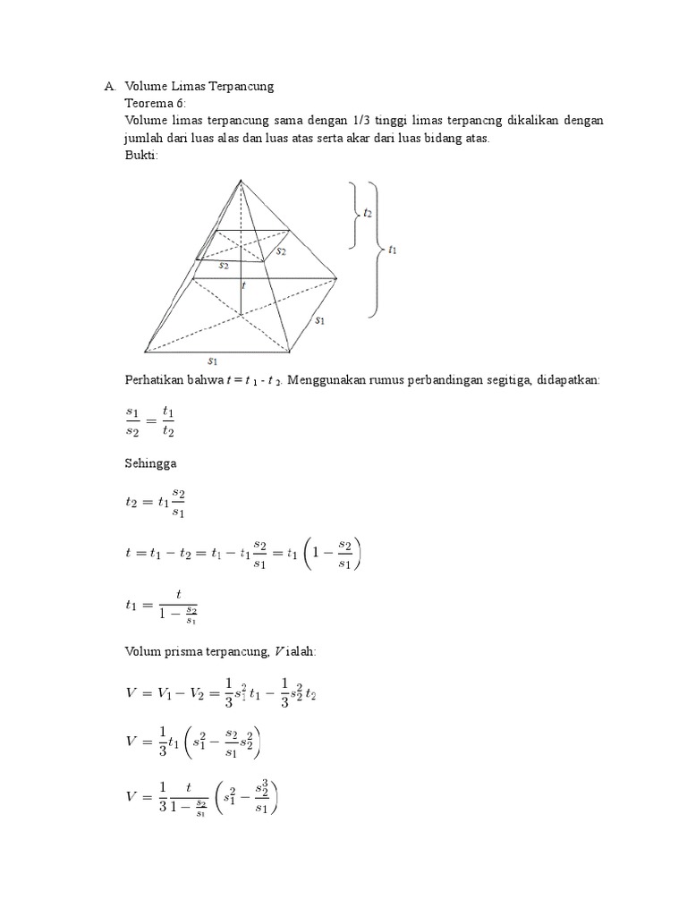 Volume Limas Terpancung