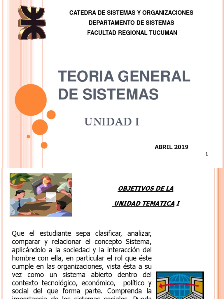 Unidad 1 Sistema y Organizaciones | PDF | Teoría de sistemas | Sistema