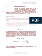 Cálculo de Los Factores de Producción PDF