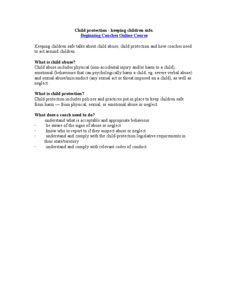 Child Protection | PDF
