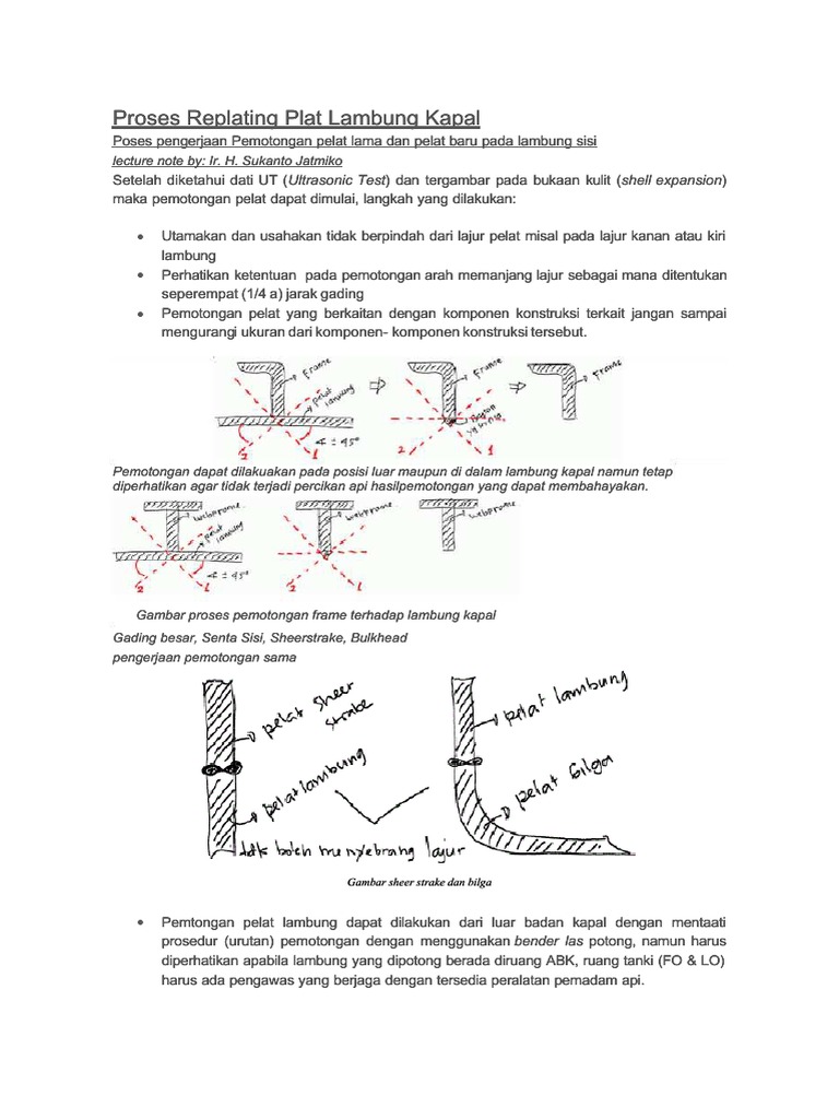 Proses Replating Plat Lambung Kapal | PDF