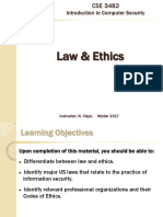 Law & Ethics: Introduction To Computer Security