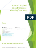 Chapter 4: Applied Linguistics and Language Learning/teaching