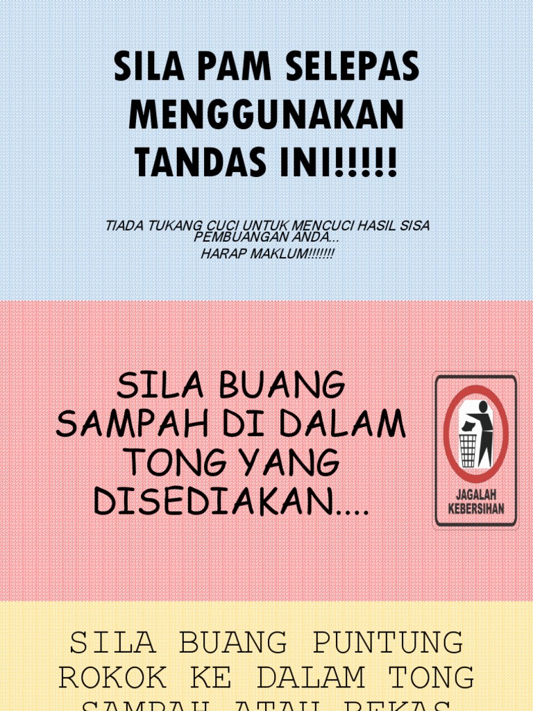 Sila Pam Selepas Menggunakan Tandas Ini Pdf