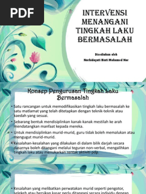 13 Intervensi Menangani Tingkah Laku Pdf