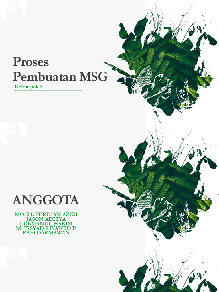 Diagram Proses Pembuatan MSG | PDF