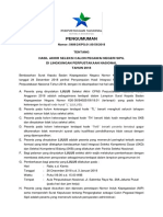 Pengumuman Hasil Akhir CPNS Perpusnas Tahun 2018 PDF