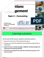 Operations Management: Topic 2 - Forecasting