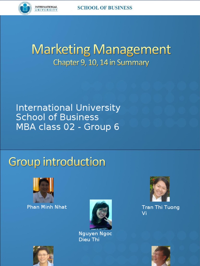 International University School Of Business Mba Class 02 Group 6