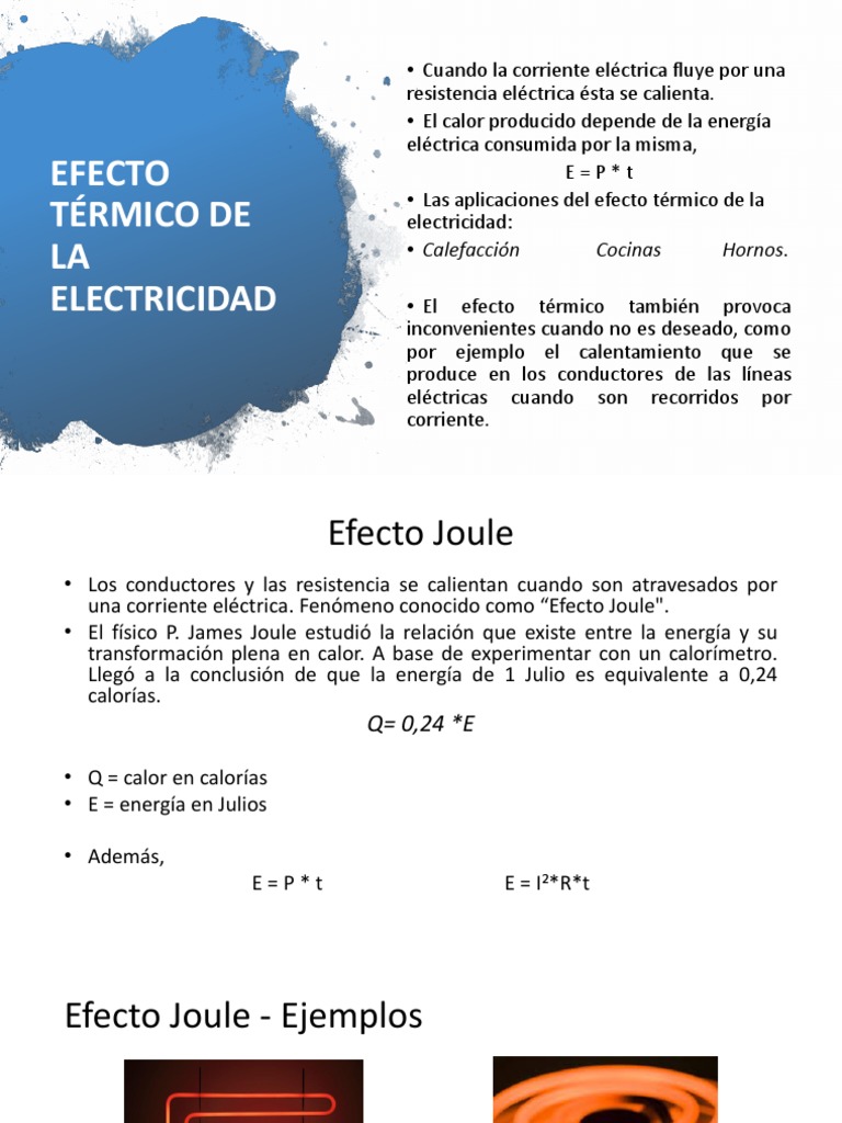 Efecto Térmico de La Electricidad | PDF | Resistencia Eléctrica y