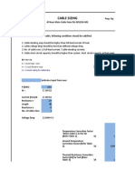 Cable Sizing