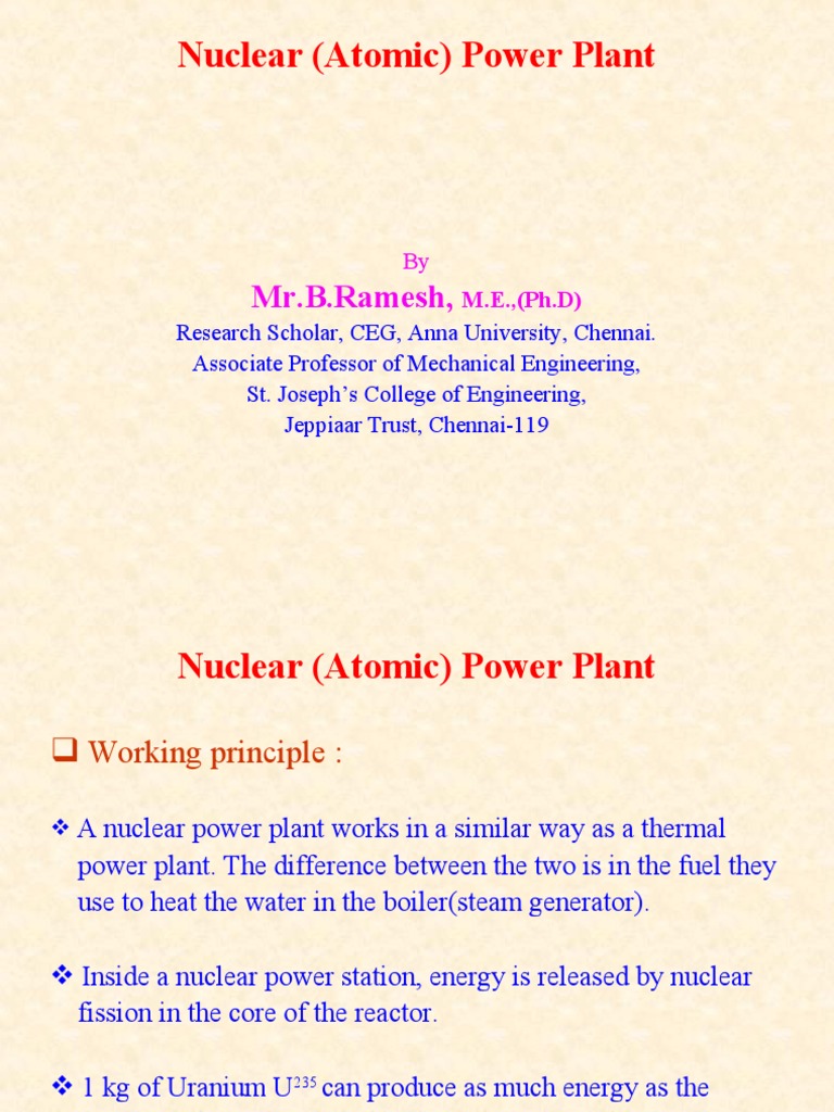 Nuclear Power Plant Overview and Function | PDF | Nuclear Reactor ...