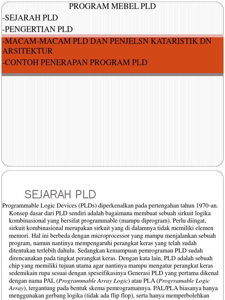 Pengertian dan Sejarah PLD | PDF | Komputer