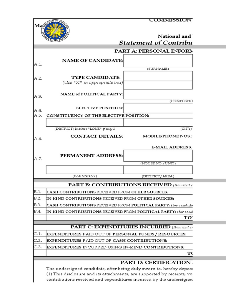 SOCE Form PDF Notary Public Affidavit