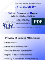 WASH From The START WA S H: Ter, Anitation & Ygiene in Early Childhood Settings