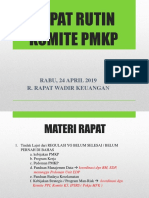 Rapat Rutin Komite PMKP 25 April