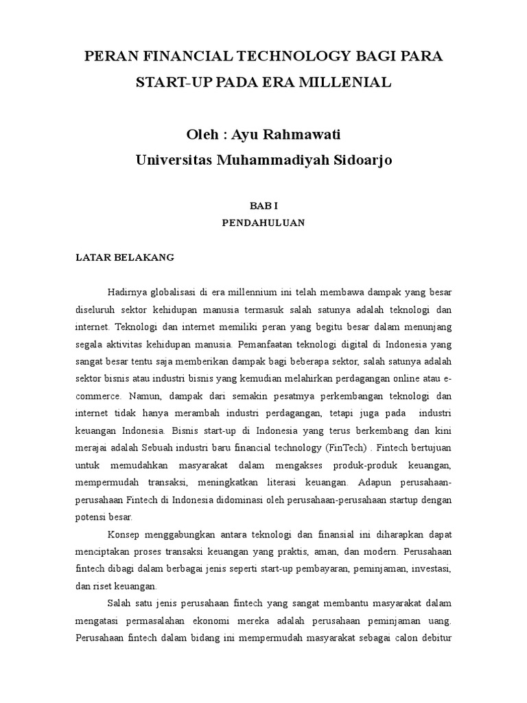 Makalah Fintech