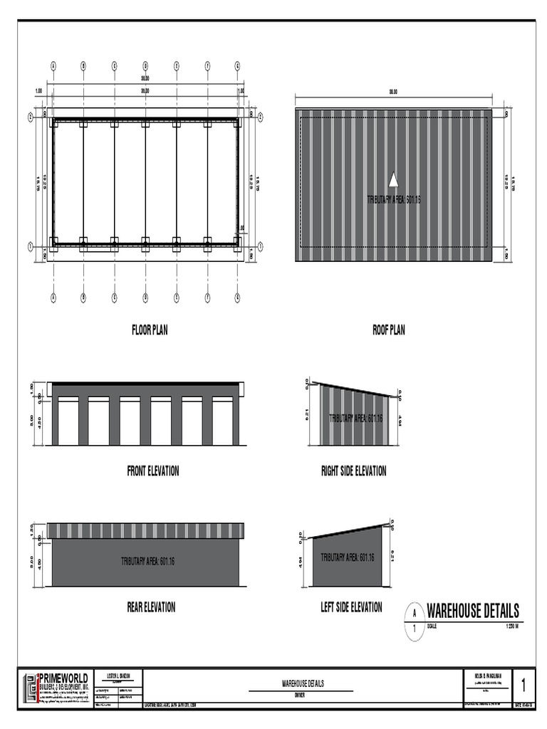 Warehouse Floor Plan and Elevations | PDF | Buildings And Structures ...
