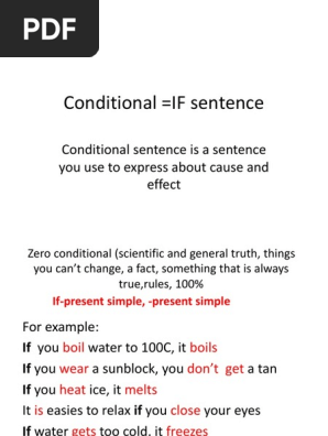 Conditionals Syntax Language Mechanics